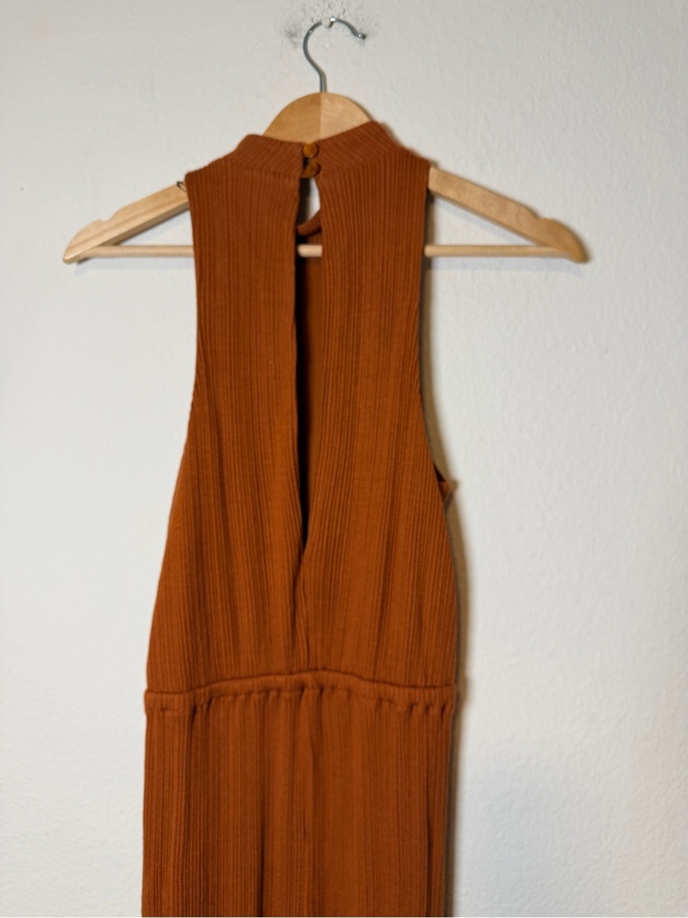 House of Harlow x REVOLVE Caro Terracotta Ribbed Jumpsuit Sofia Richie - Picture 9 of 11